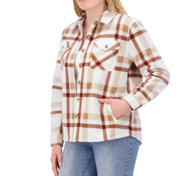 Sage Ladies' Plush Shirt Jacket Shacket Plush Soft Sherpa Lined NEW - Picture 2 of 11